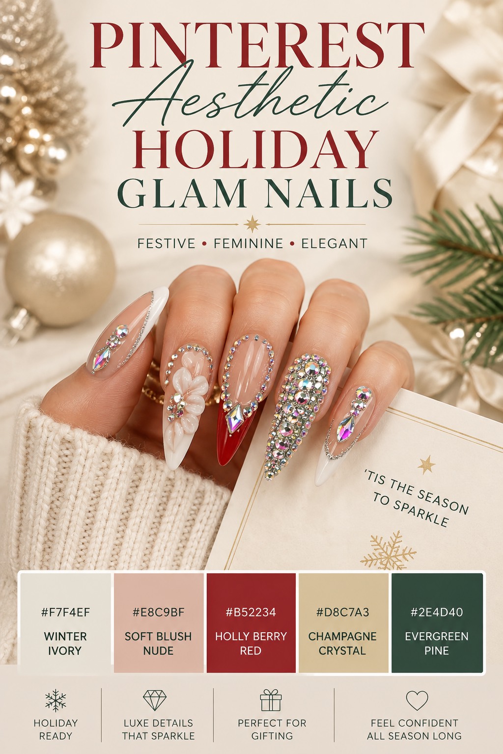 Holiday Glam Press-On Nails
