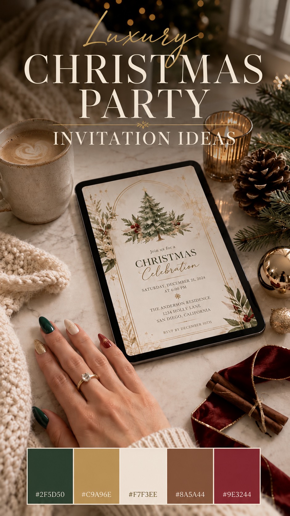 Luxury Christmas Party Invitation