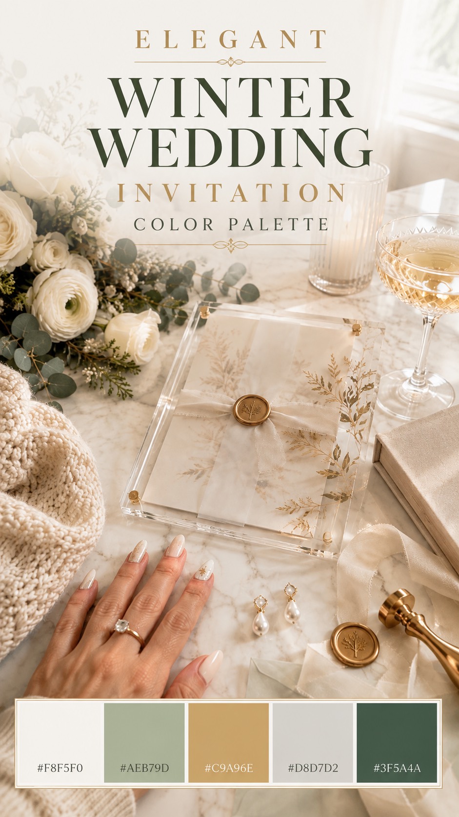 Elegant Winter Wedding Invitation